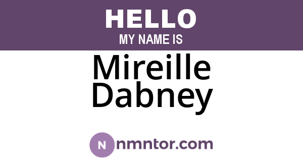 Mireille Dabney