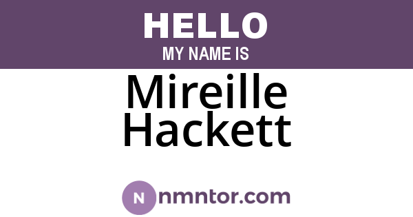 Mireille Hackett