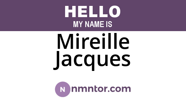 Mireille Jacques