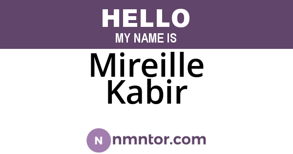 Mireille Kabir