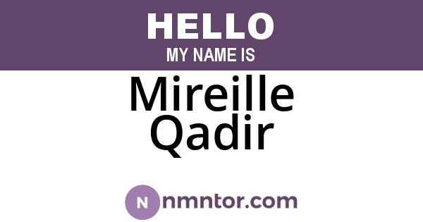 Mireille Qadir