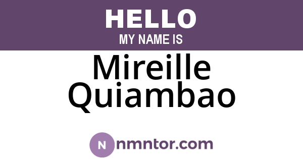Mireille Quiambao