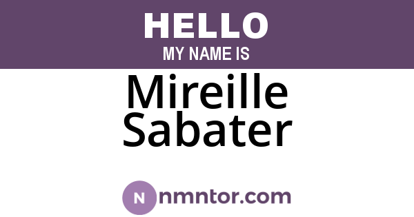 Mireille Sabater