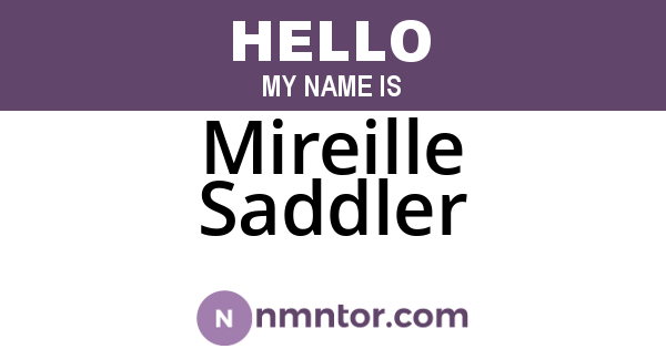 Mireille Saddler