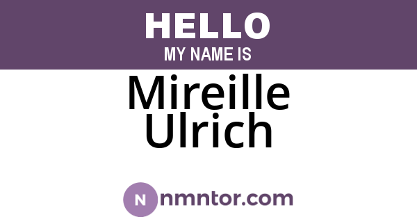 Mireille Ulrich