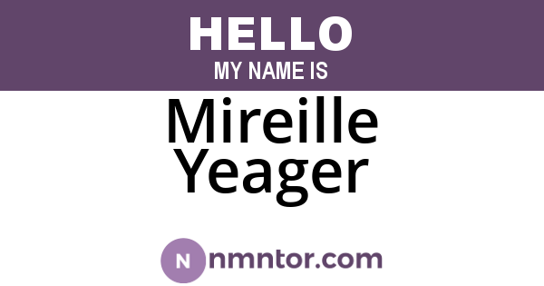 Mireille Yeager