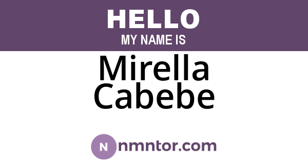 Mirella Cabebe