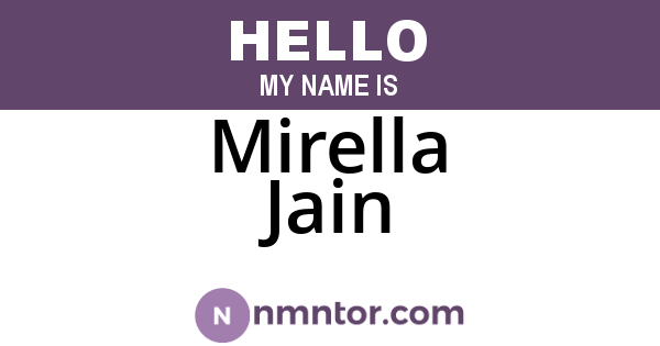 Mirella Jain