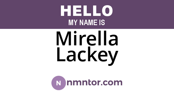 Mirella Lackey