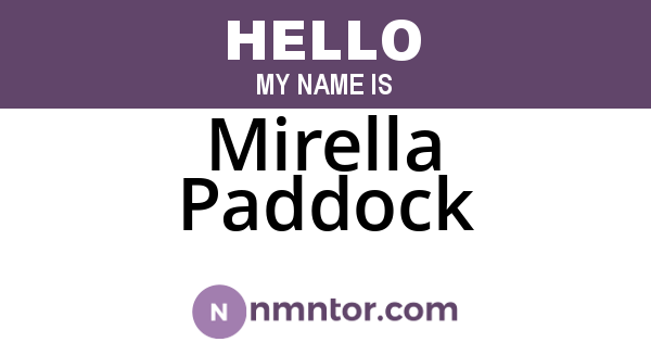 Mirella Paddock