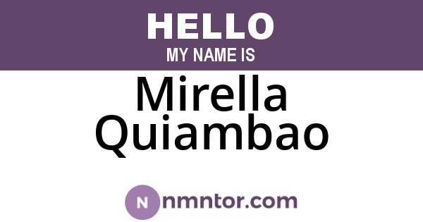 Mirella Quiambao