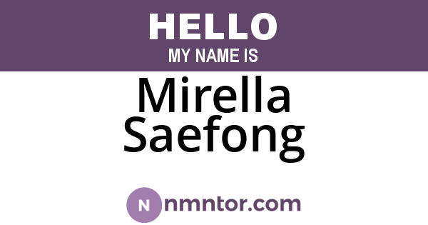Mirella Saefong