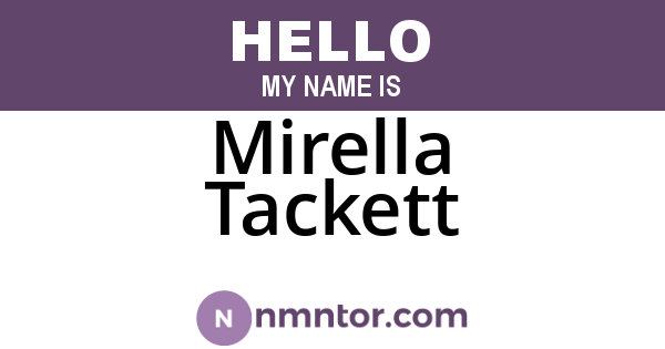 Mirella Tackett