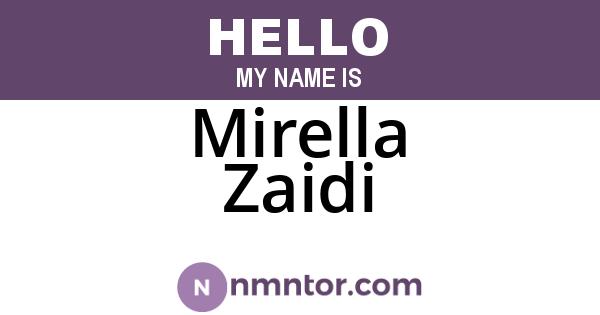 Mirella Zaidi