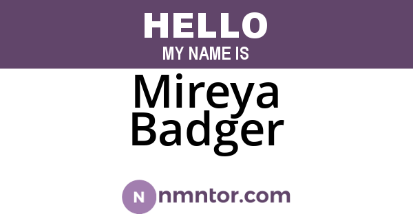 Mireya Badger