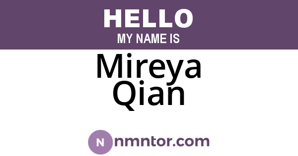 Mireya Qian