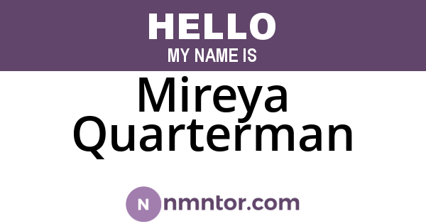 Mireya Quarterman