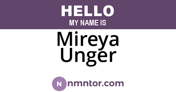 Mireya Unger