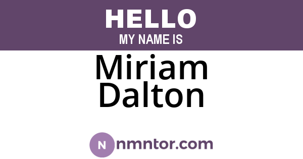 Miriam Dalton
