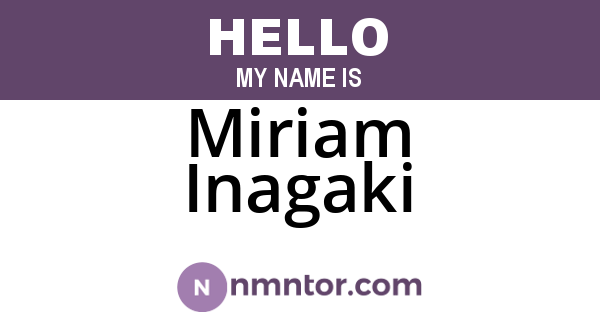 Miriam Inagaki