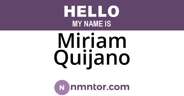 Miriam Quijano
