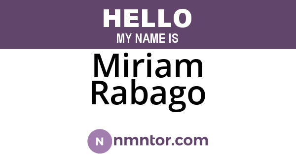 Miriam Rabago