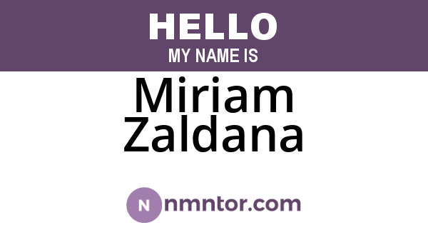 Miriam Zaldana