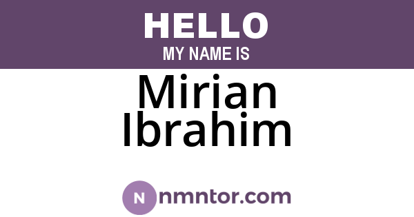 Mirian Ibrahim