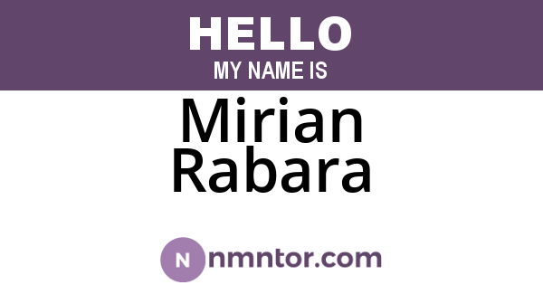 Mirian Rabara