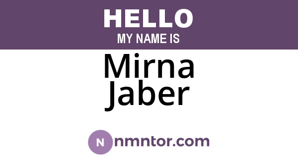 Mirna Jaber