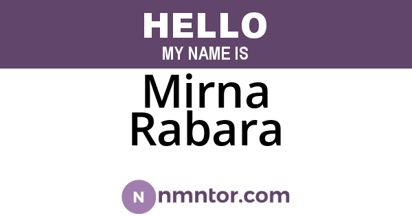 Mirna Rabara