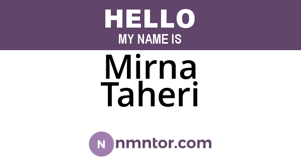 Mirna Taheri