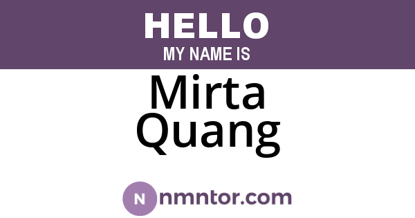Mirta Quang