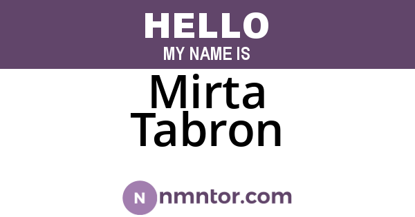 Mirta Tabron