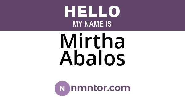 Mirtha Abalos