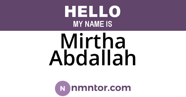 Mirtha Abdallah