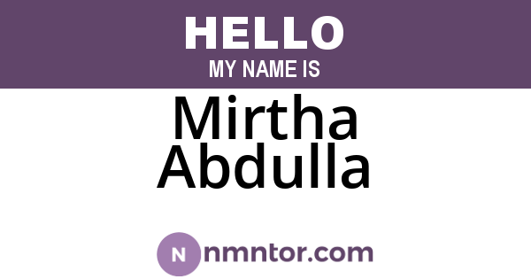 Mirtha Abdulla