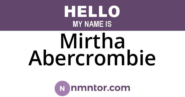 Mirtha Abercrombie