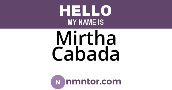 Mirtha Cabada