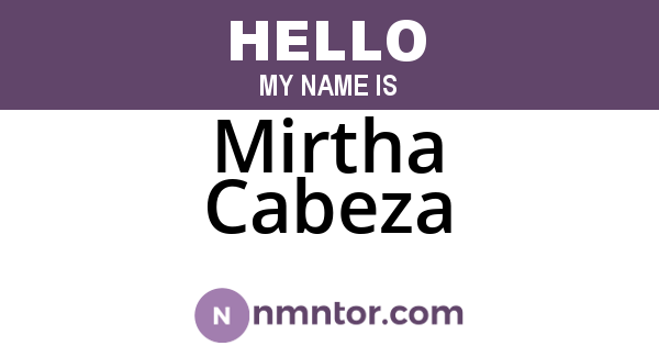 Mirtha Cabeza