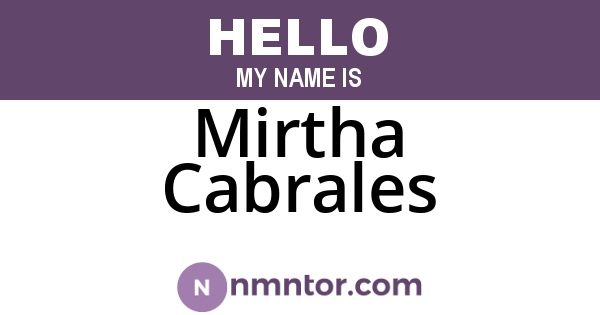 Mirtha Cabrales