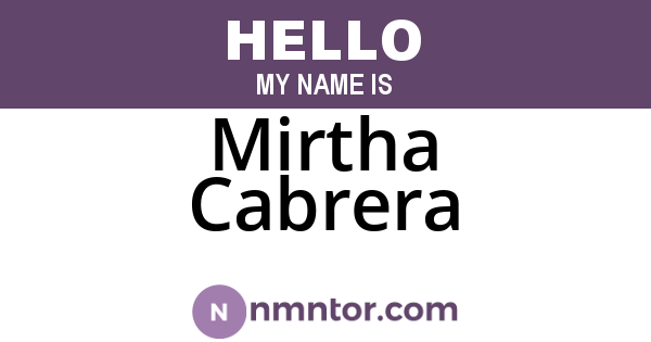 Mirtha Cabrera