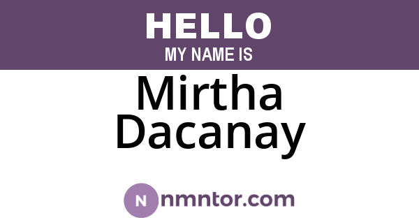 Mirtha Dacanay