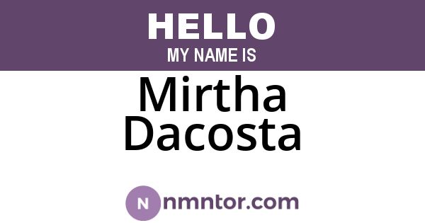 Mirtha Dacosta