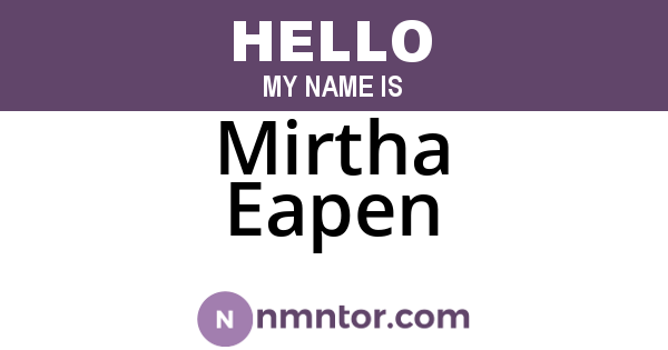 Mirtha Eapen