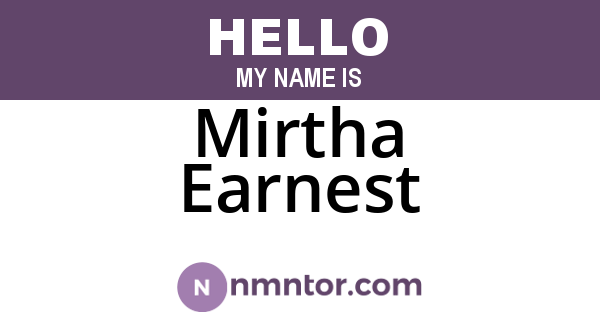 Mirtha Earnest