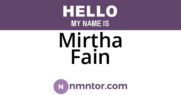 Mirtha Fain