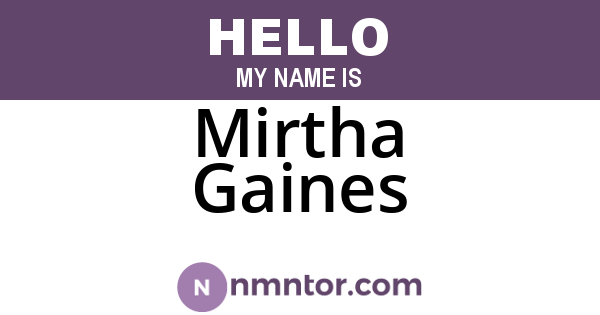 Mirtha Gaines