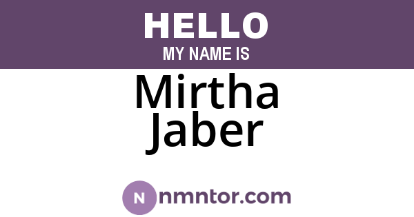 Mirtha Jaber