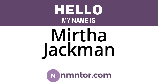 Mirtha Jackman